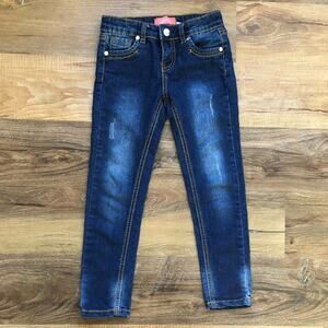 Harley Made With Love Girls’ Denim Jeans Distressed Adjustable Waist Size 6